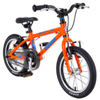 Lightweight Squish 14 kids bike in Orange angled view