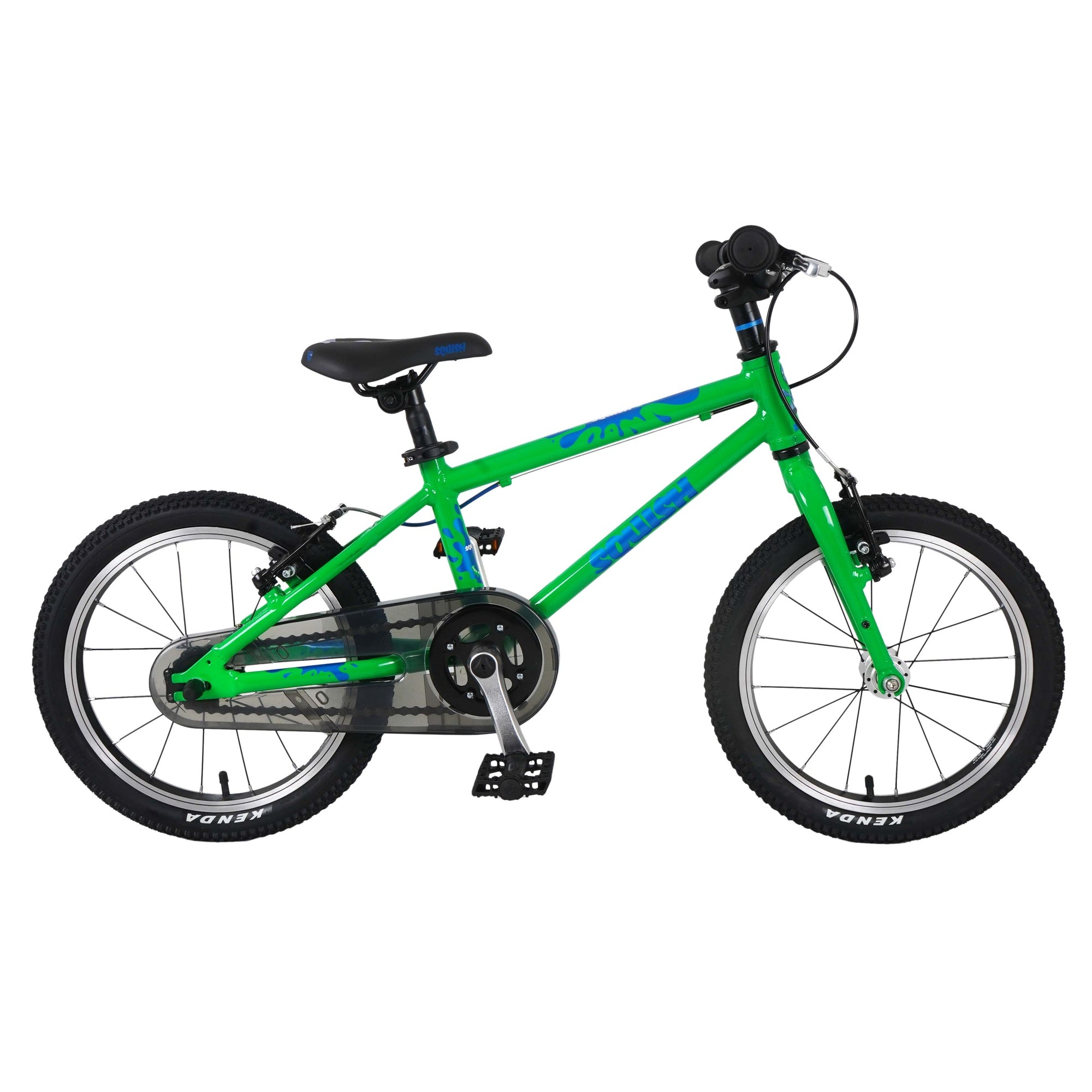 Lightweight Squish 16 kids bike in Green side profile
