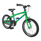 Lightweight Squish 16 kids bike in Green angled view