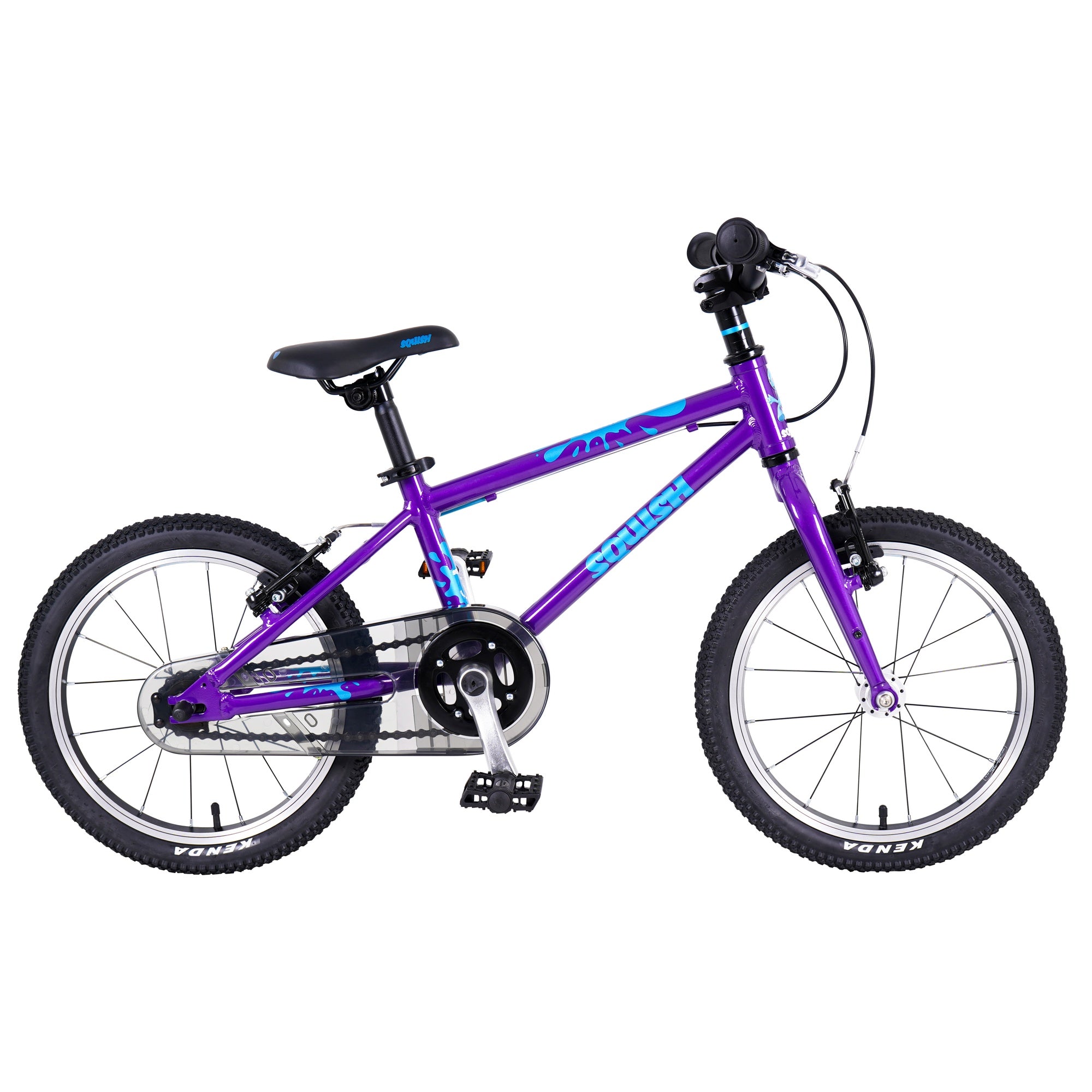 Lightweight Squish 16 kids bike in Purple side profile