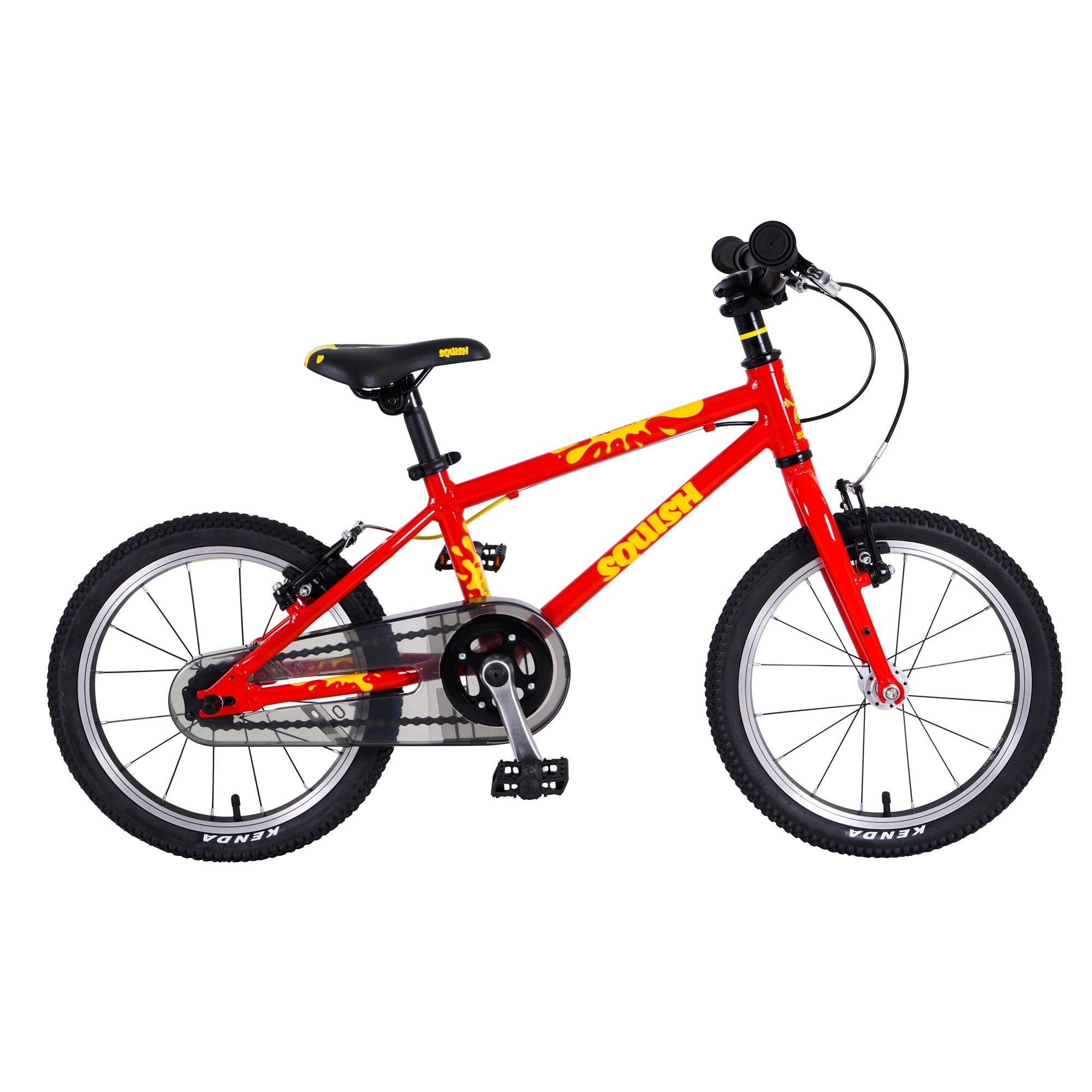 Lightweight Squish 16 kids bike in Red side profile