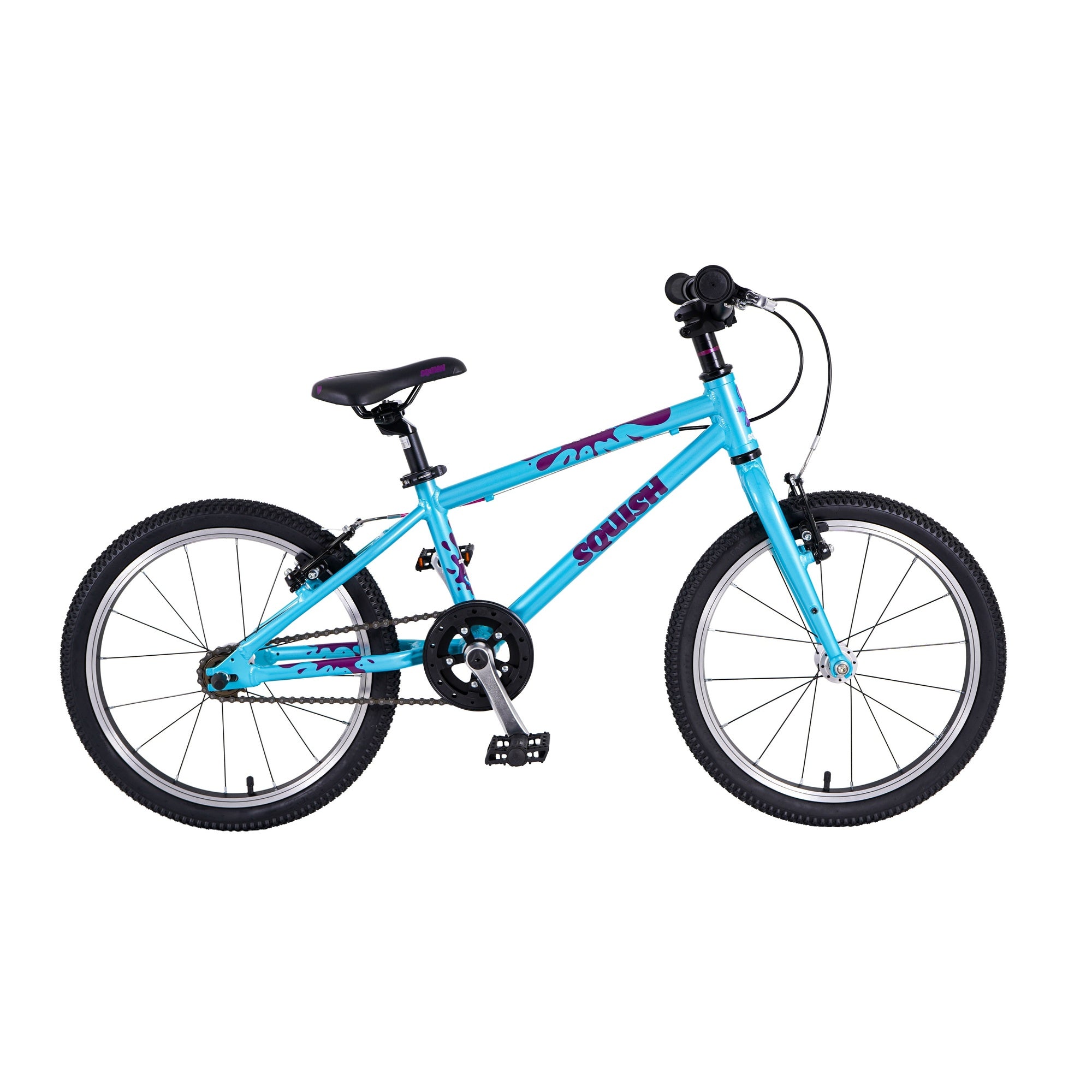 Lightweight Squish 18 kids bike in Aqua side profile
