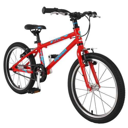 Lightweight Squish 18 kids bike in Red angled view