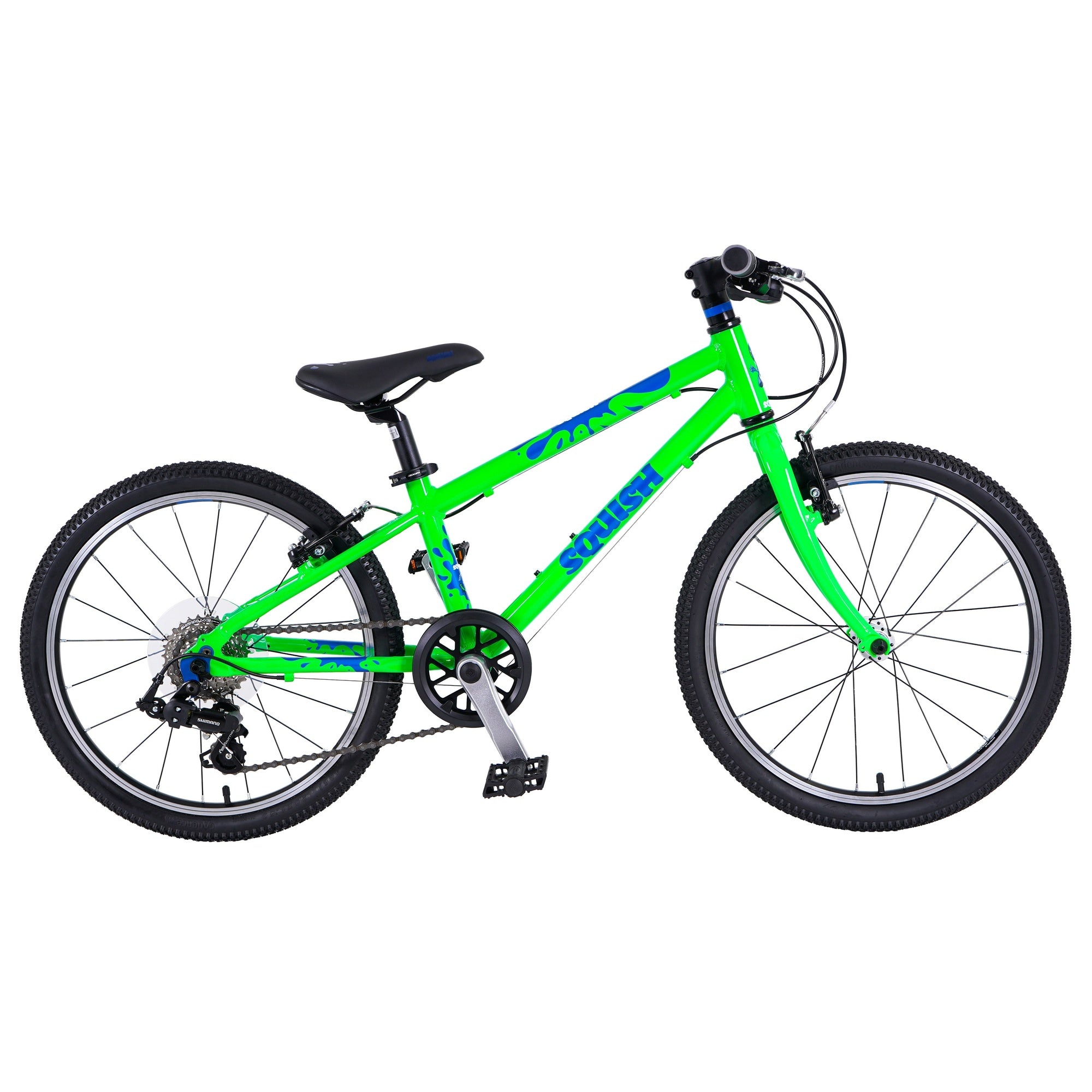 Lightweight Squish 20 kids bike in Green side profile
