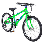 Lightweight Squish 20 kids bike in Green angled view