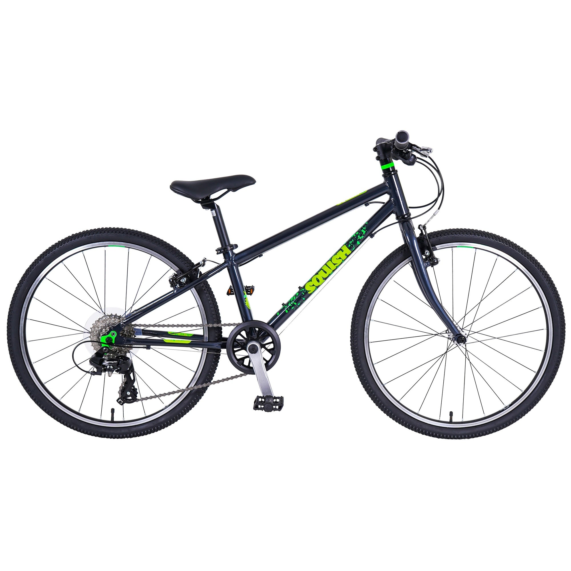 Lightweight Squish 24 kids bike in Grey side profile