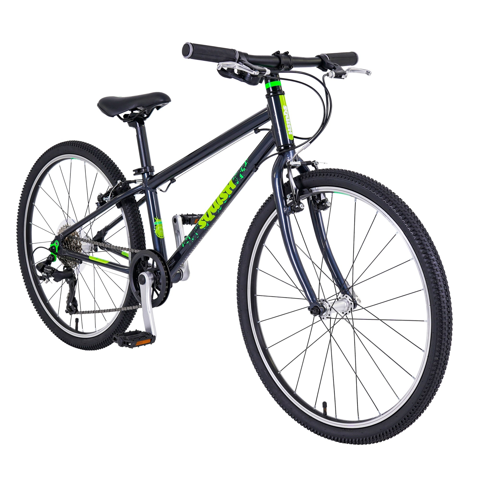 Lightweight Squish 24 kids bike in Grey angled view