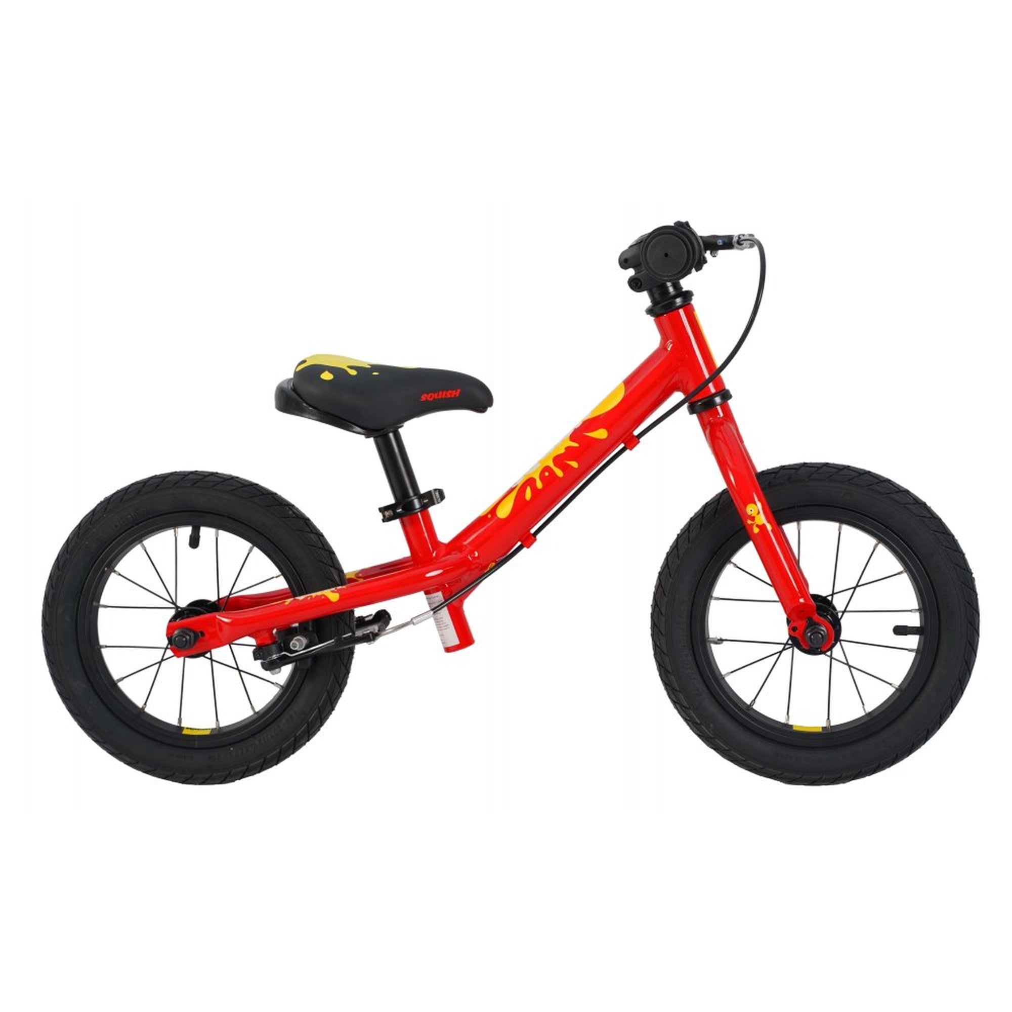 Lightweight Squish Balance 12 kids bike in Red side profile