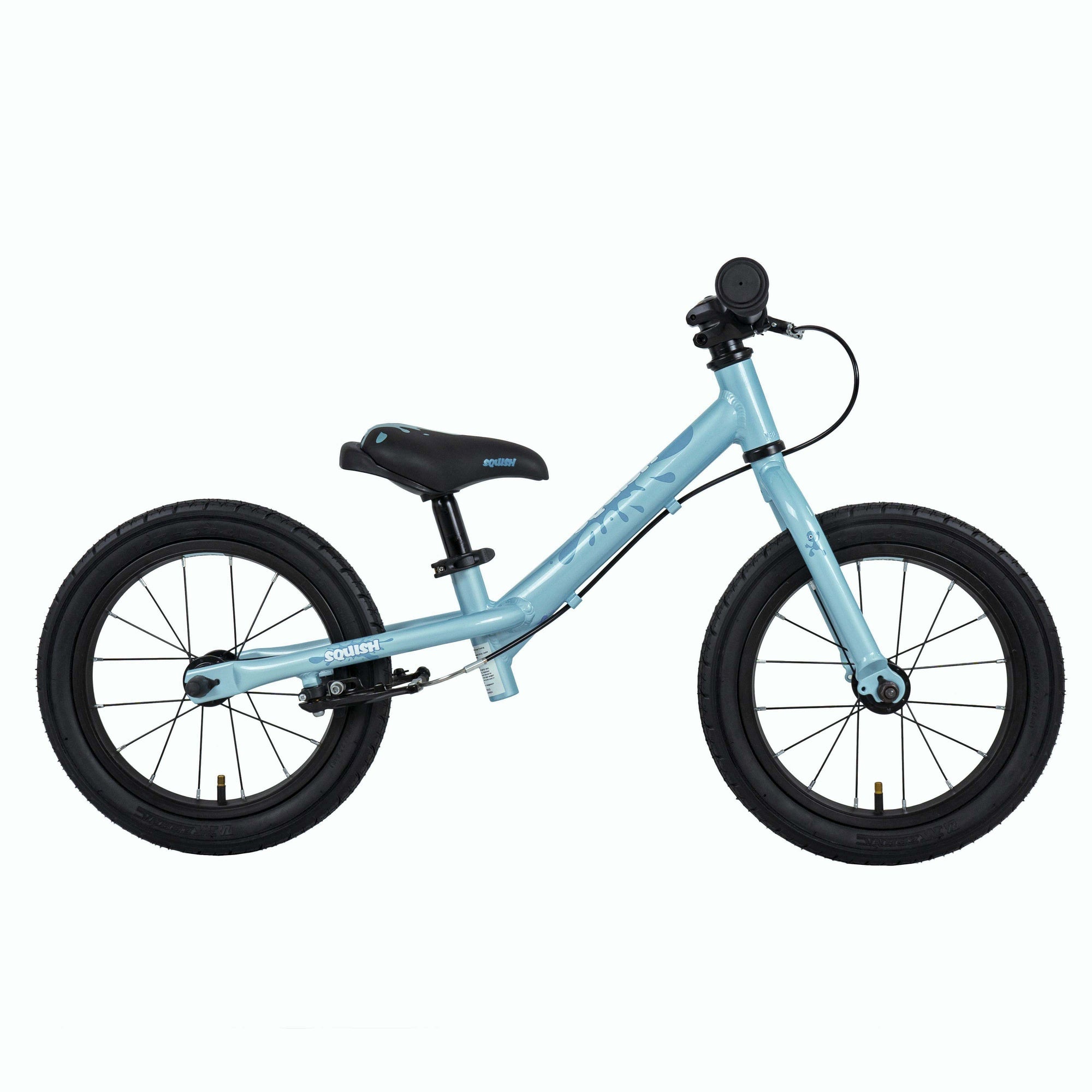 Lightweight Squish Balance 14 kids bike in Mint side profile