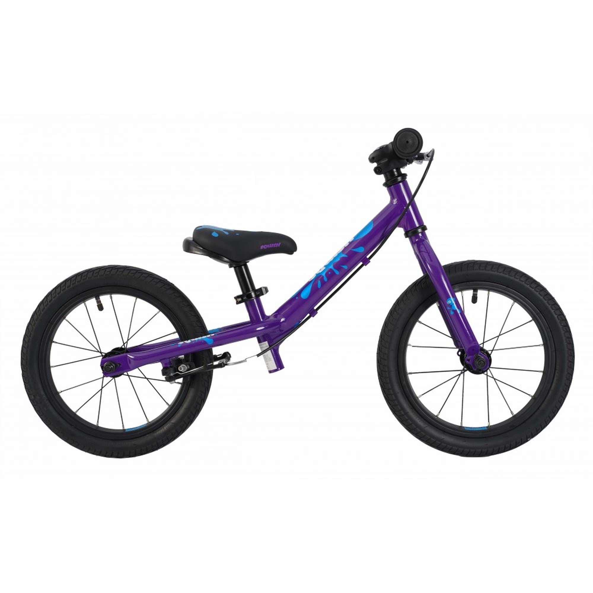 Lightweight Squish Balance 14 kids bike in Purple side profile